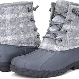 STQ Womens Duck Boots Cold Weather Insulated Snow Boots Waterproof Winter Boots